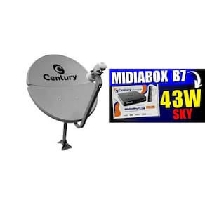 Nova Antena Parabólica Digital com Recepitor Century B7 e Assinatura dos Canais Sky