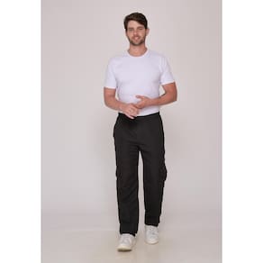 Calça Masculina Nylon Preto 7931 [F075]