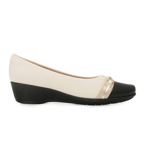 Sapato Anabela Piccadilly PD25-14322 e Meia Ponto