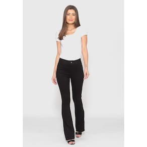 Calça Flair 7874 Preto Bella Canvas - Cintura Alta [F075]