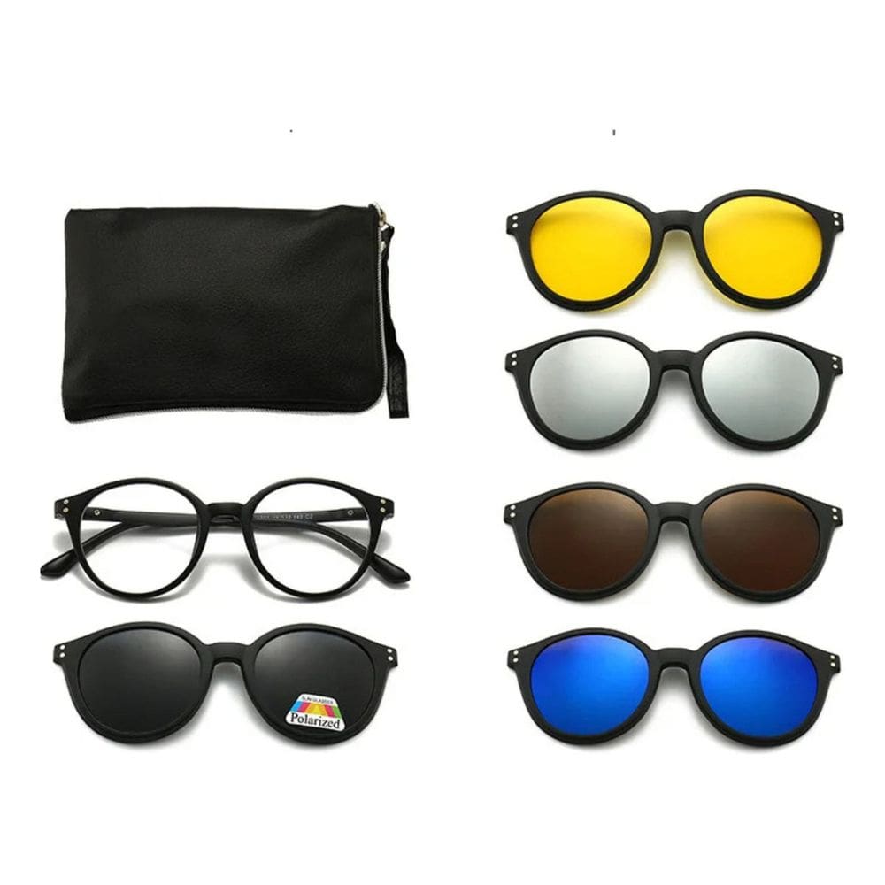 Armação de Óculos + 5 lentes clip on modelo 2285