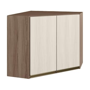 Armario Canto Obliquo 2 Portas Mdf 75cm Kali 12209 Carvalho Bianco Toq Nicioli
