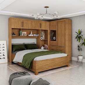 Guarda Roupa Sevilha Com Espelho E Cama Casal Carioca Móveis Cinamomo
