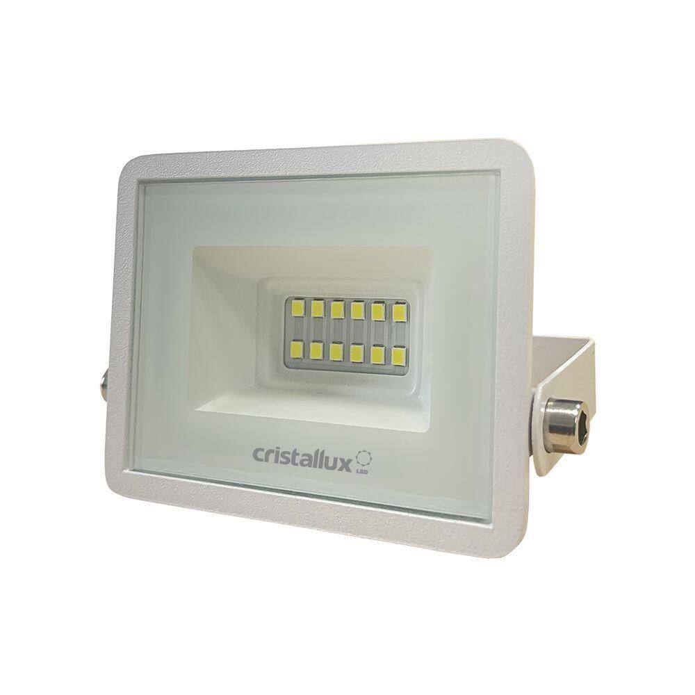 Refletor Branco Led 10w 6500k Biv 1000lm Ip66 - Cristallux