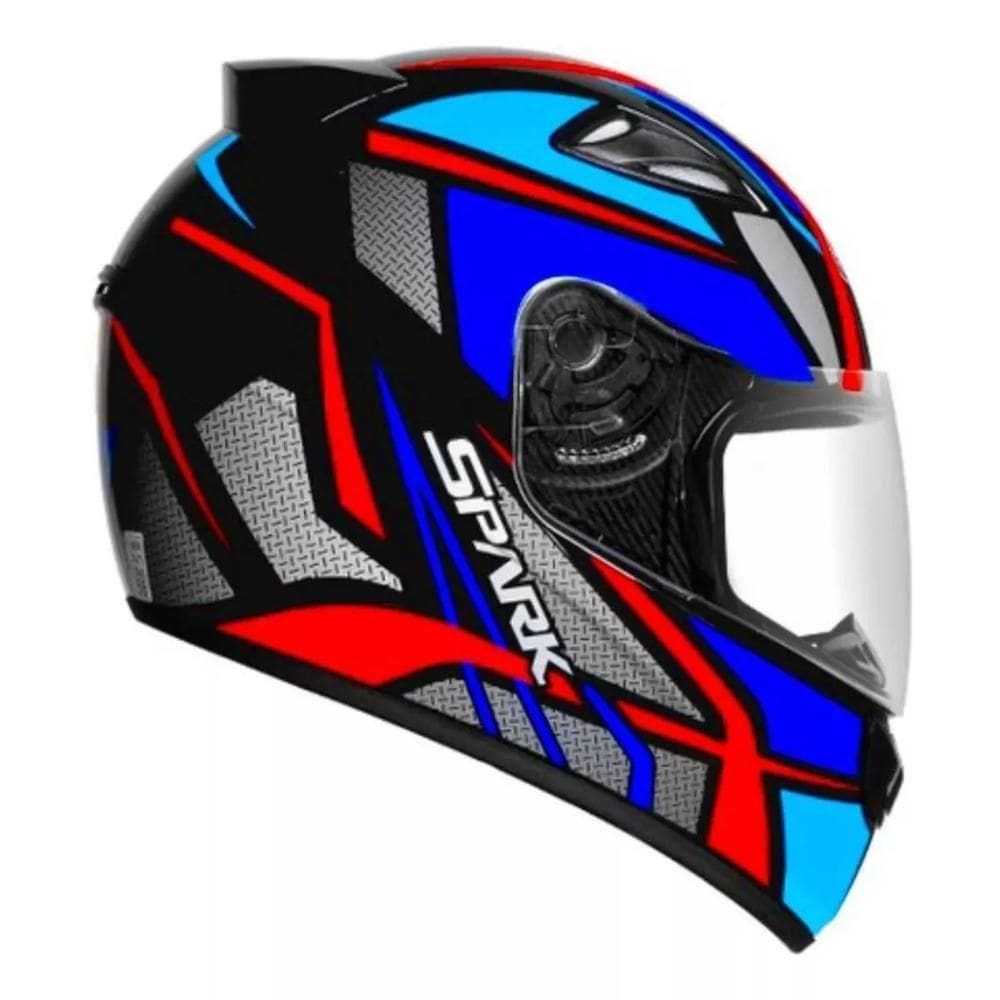 Capacete Ebf New Spark Spider Preto Azul