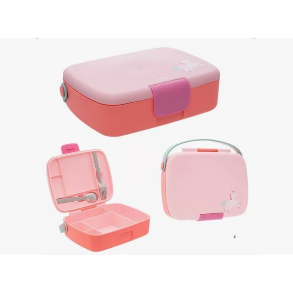 Lancheira Bento Box Com Talher Marmita Magic Unicórnio Buba
