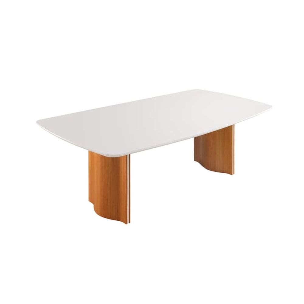 Mesa de Jantar Laminada com Vidro 2,0x1,0m - River - Requinte Salas