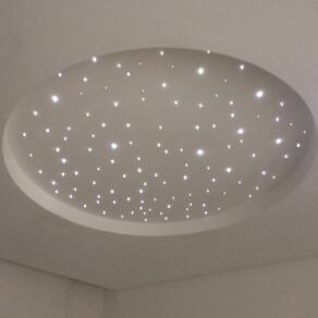 Iluminação Fibra Óptica Noite Estrelado Gesso 200 Branco Mix