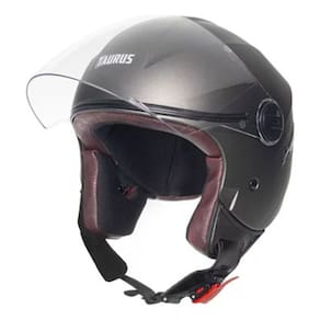 Capacete Moto Joy23 Aberto By Taurus II Couro CInza