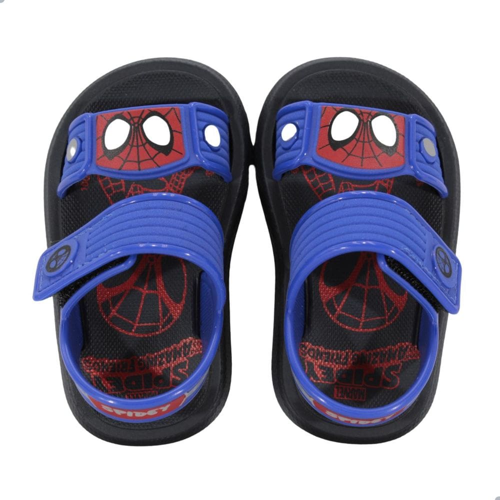 Sandália Bebê Grendene Kids  Spidey Friends Azul e Vermelho