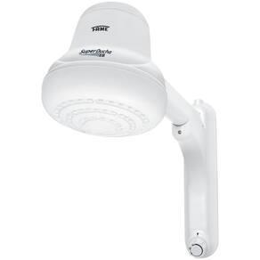 Super Ducha Eletrônica Resistência Blindada 220V 4400W Controle de Temperatura Branco Fame