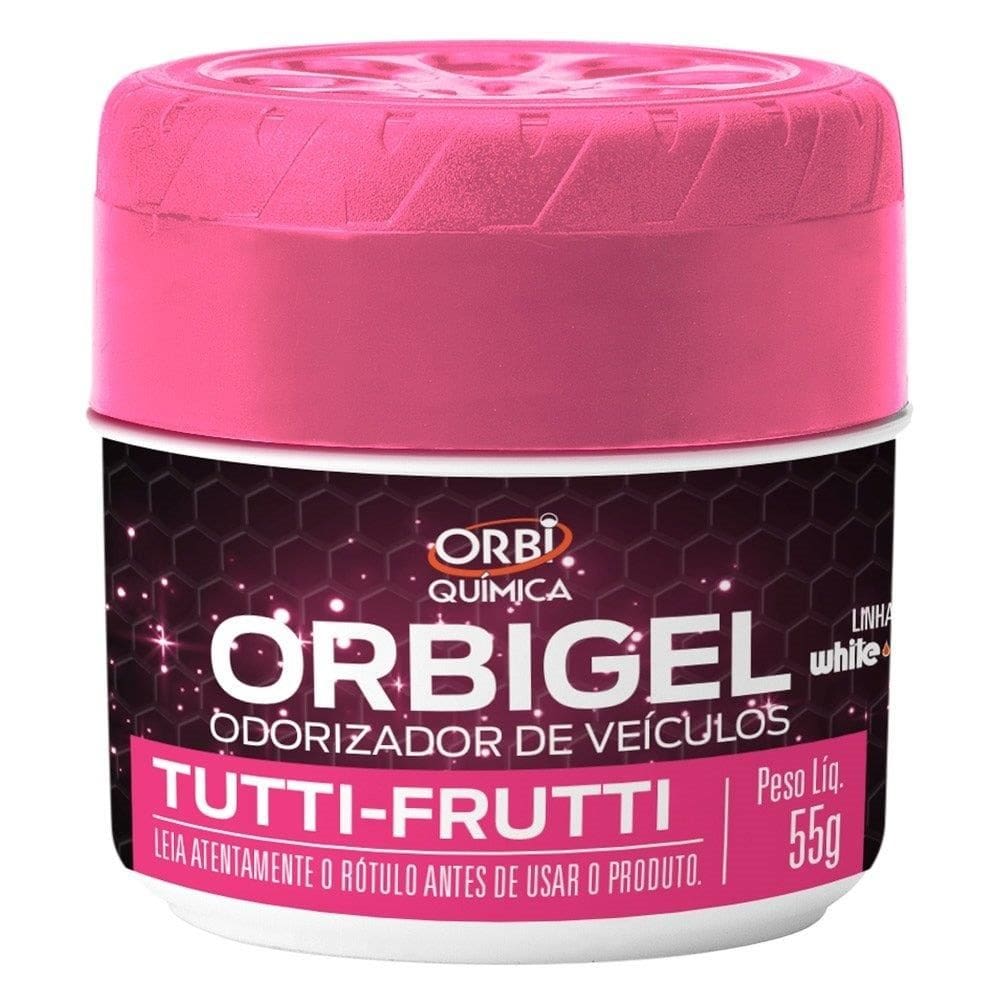 Orbi Gel Odorizador De Veiculos Tutti-Fruti 55g - Embalagem com 24 Unidades
