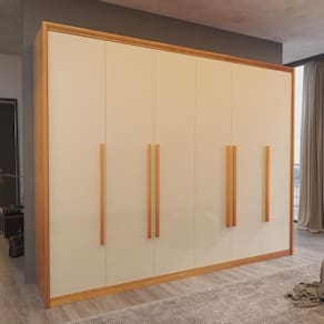 Guarda-Roupa Casal Rivoli 100%MDF 6 Portas 6 Gav Bom Pastor