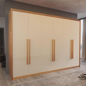 Guarda-Roupa Casal Monza 100%MDF 6 Portas 6 Gav Bom Pastor