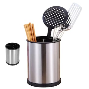 Porta Talheres Utensilios Giratorio Inox Base Suporte Pia Mesa Bancada Organizaçao Cozinha Limpeza