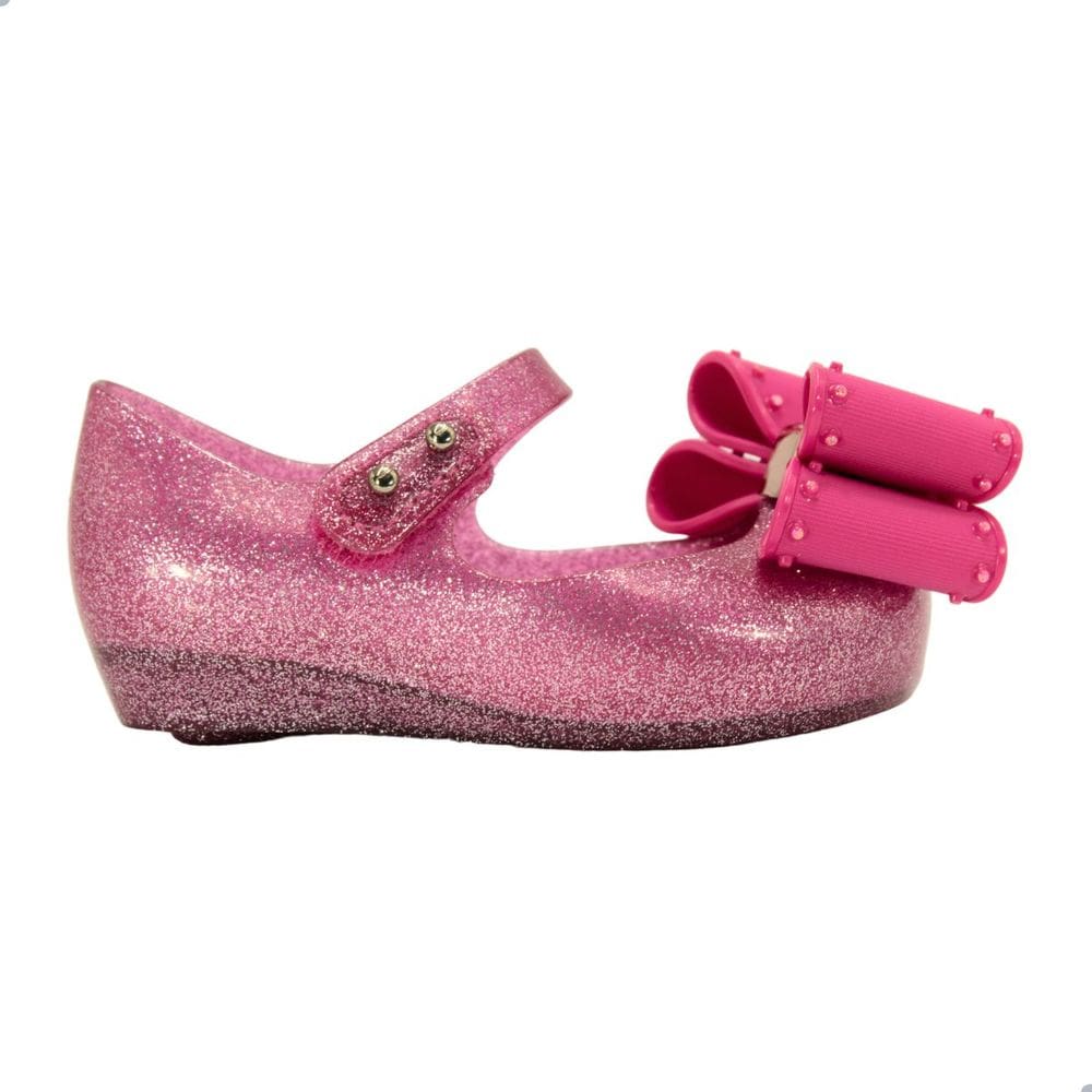 Sapatilha Mini Melissa Ultragirl Classic Bow bb Rosa Glitter