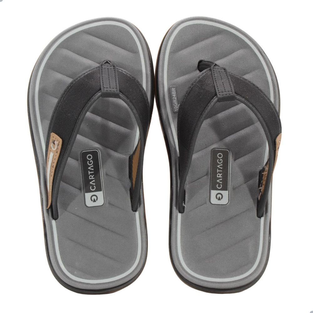 Chinelo Infantil Cartago  Malaga Sport Preto/Cinza