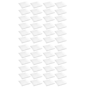 48 Pratos Quadrados Brancos Grandes 21cm Plástico Lanchonete Padaria Cozy Coza