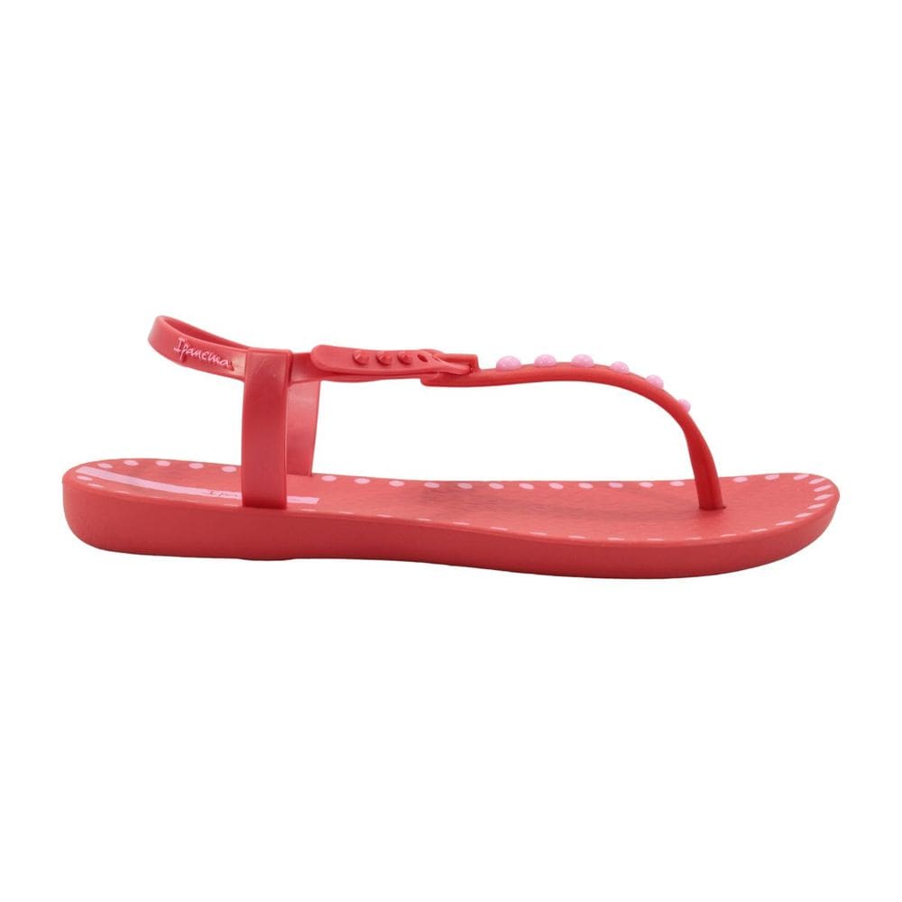 Sandália Rasteira Ipanema Class Dots Vermelho e Rosa