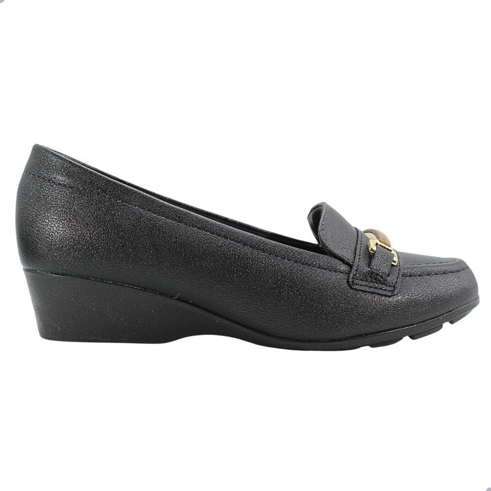 Sapato Feminino Modare Anabela Napa Floather Nature Preto