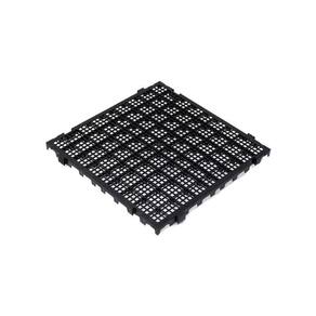 Estrado Plástico Preto 50x50x3cm - Resistente - 10 ton/m