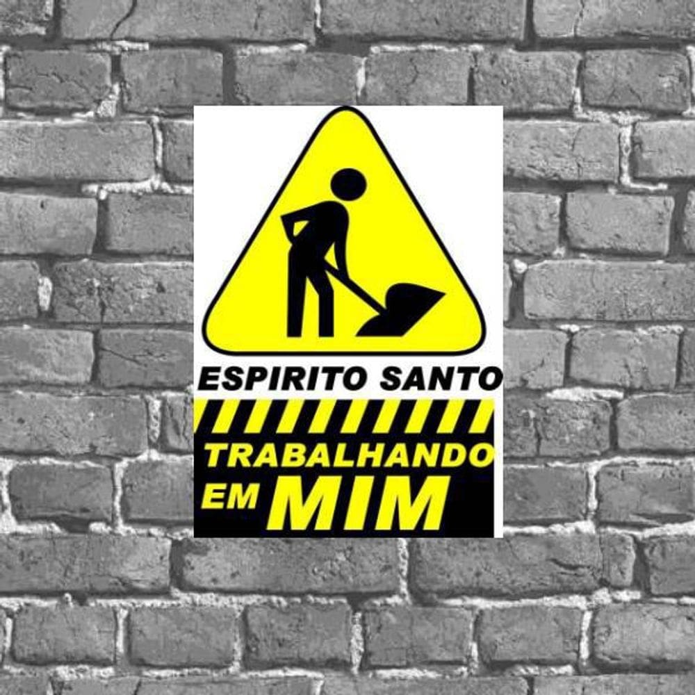 Placa Espírito Santo Decorativa 18x27cm - Econômica e Bonita