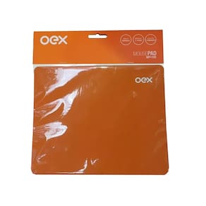 Mousepad Oex Emborrachado Mp-100 Base De Borracha Laranja