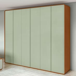 Guarda Roupa Casal Ambiente Loop 6 Portas Frassino Sálvia - Lopas