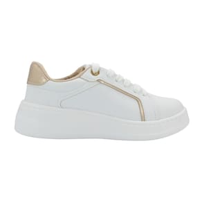 Tênis Feminino Modare Napa Floather Nature Metalizado Branco e Dourado