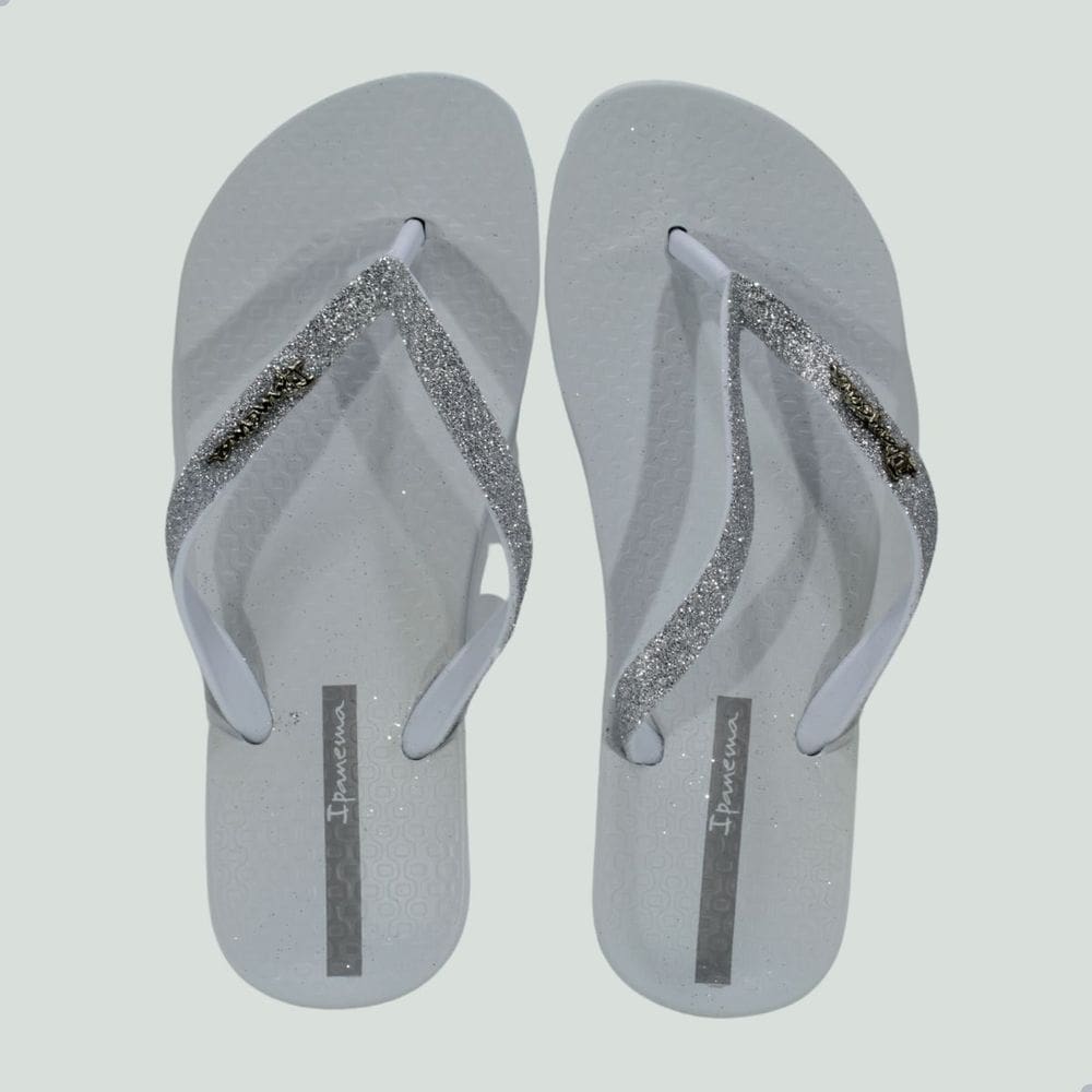 Chinelo Feminino Ipanema Anatom Glitter Branco