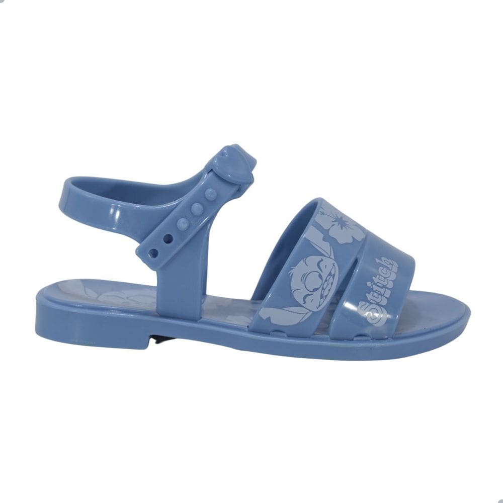 Sandália Infantil Grendene Kids Stitch Com Relógio Azul