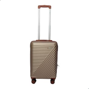Mala Cruzeiro Tamanho 20 Material Rígido ABS Rodas 360 Modelo 2000 Champagne