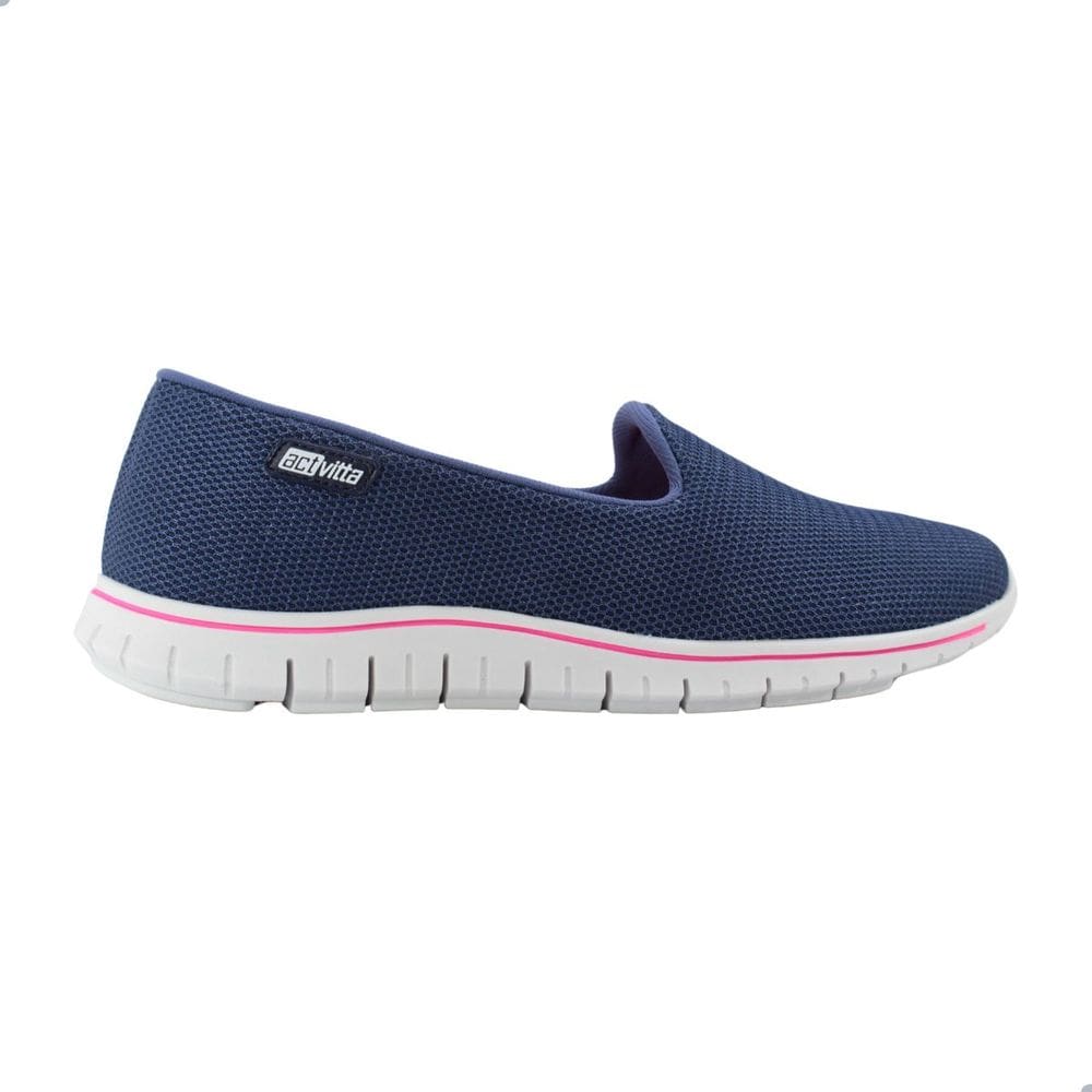 Tênis Feminino Actvitta Tecido Tela Sevilha Azul Marinho