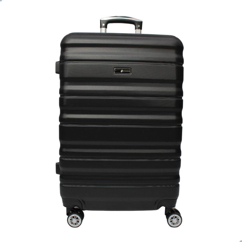 Mala Cruzeiro Tamanho 24 Material Rígido ABS Rodas 360 Modelo 1006 Preto