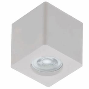 Spot Sobrepor Quadrado Branco MR16 Luminária Teto Beiral Zoom Baixo Dital