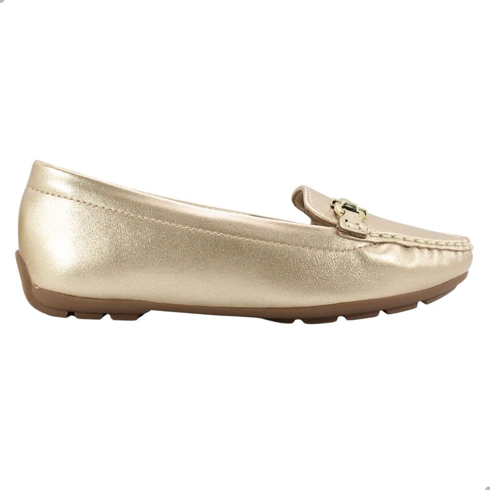 Mocassim Modare Metalizado London Dourado