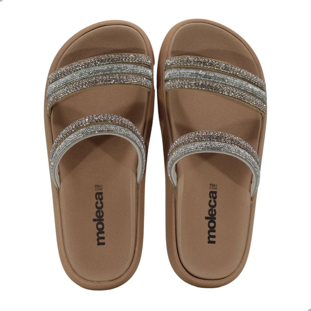 Tamanco Feminino Moleca Nude Tira Valencia Branco Off