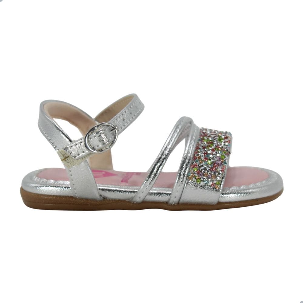 Sandália Bebe Molekinha Metalizado Premium Prata