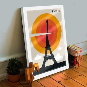 Quadro Decorativo Cidade Paris Pop Art C/ Vidro 33x25 Quarto