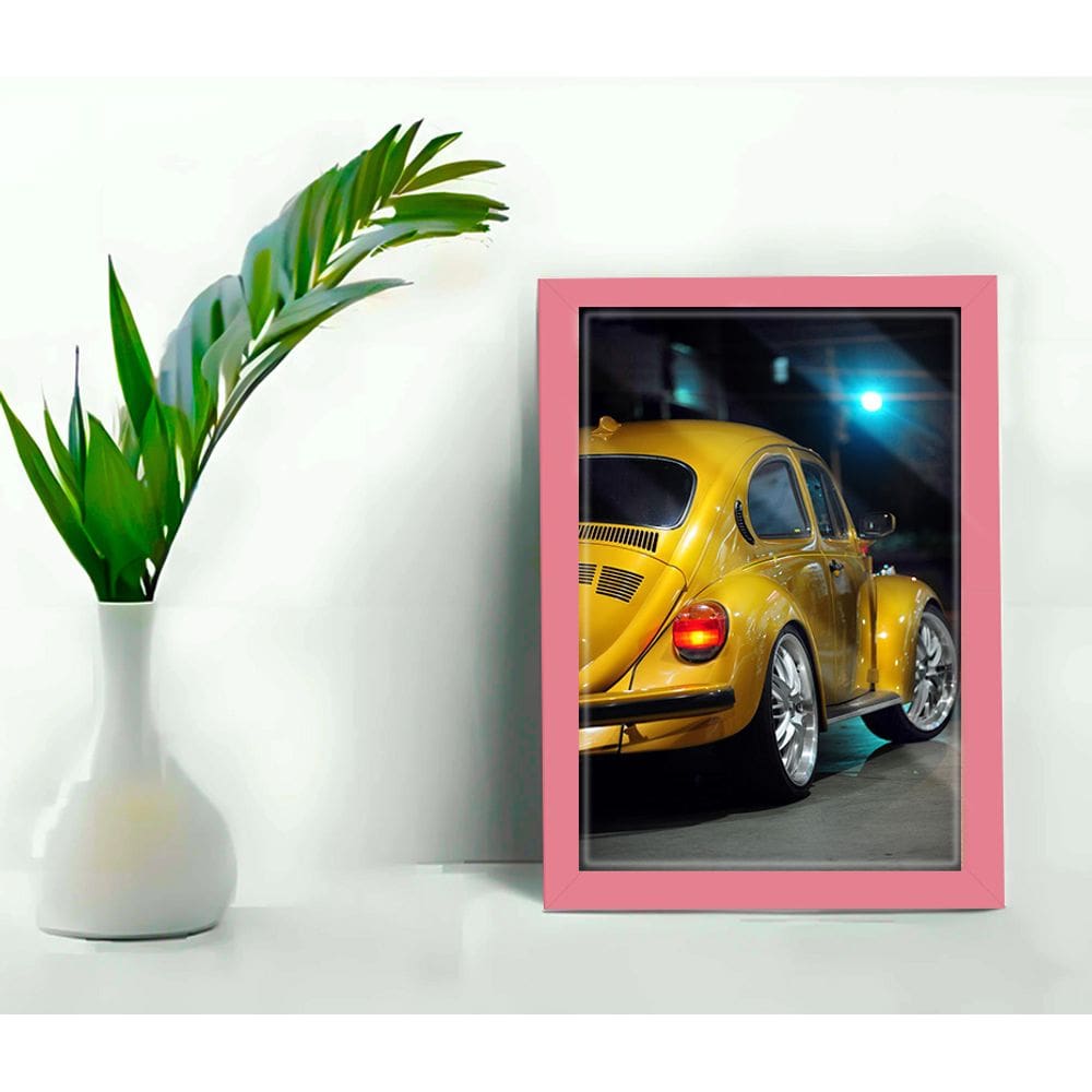 Quadro Decorativo Fusc Dourado Sala Escritório + Vidro A4