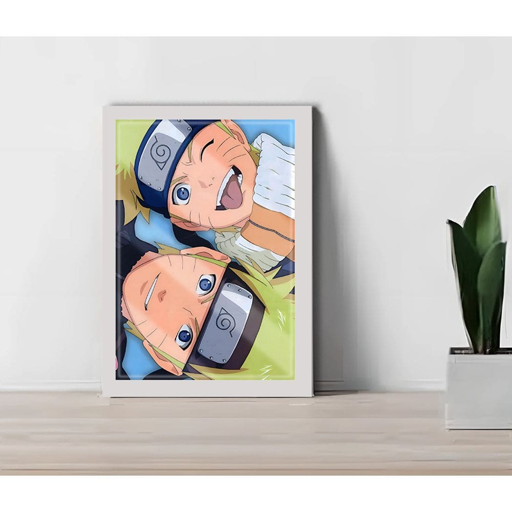 Quadro Decorativo Cartoon Selfie Sala Quarto + Vidro 33x25 A4
