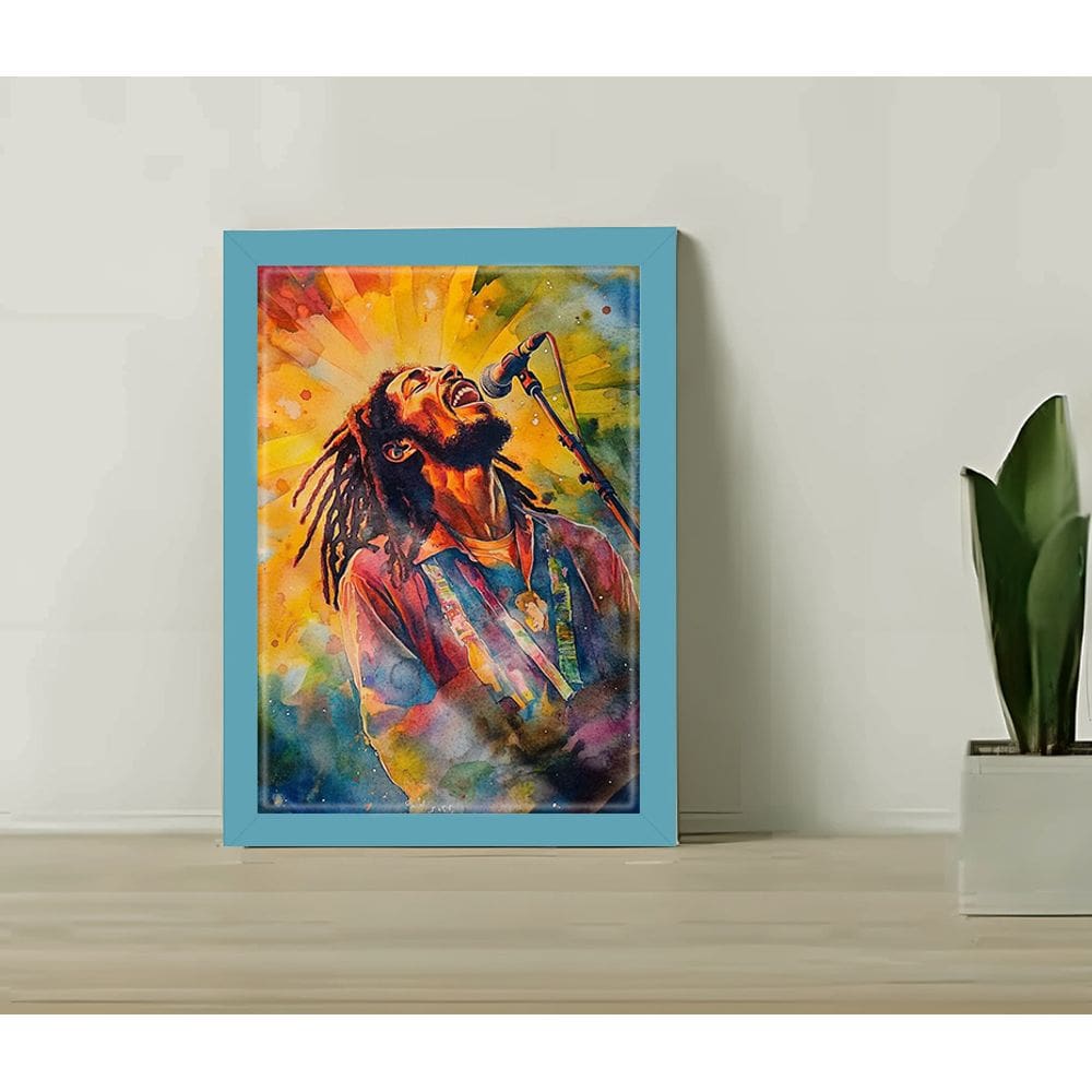 Quadro Decorativo Bob M. Pop Arte Sala Quarto + Vidro A4