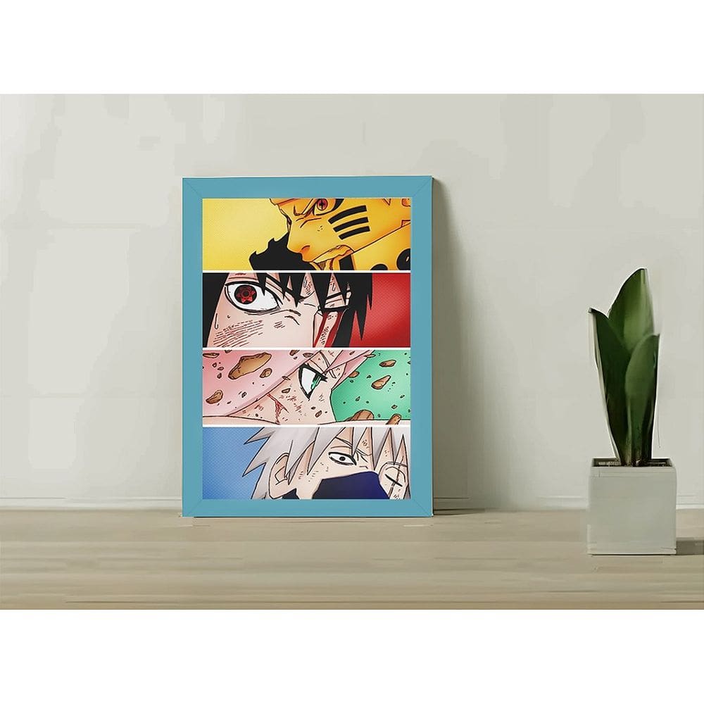 Quadro Decorativo Cartoon Team C/ Moldura e Vidro 33x25 cm A4