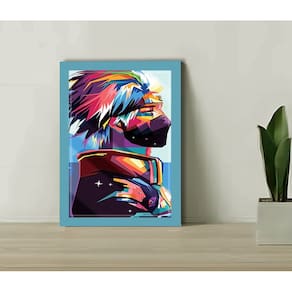 Quadro Decorativo kakashi Pop Art Escritório +Vidro 33x25 A4