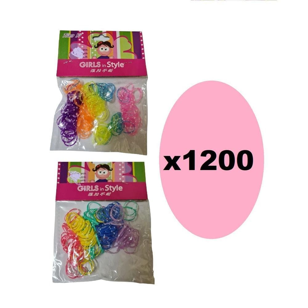 1200 Xuxinhas Elásticos De Silicone Colorida Com Bolinha
