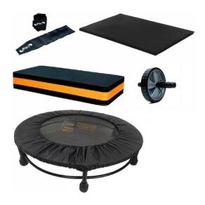 Kit Mini Jump+Colchonete + Roda + Caneleira 3+ Step + Capa