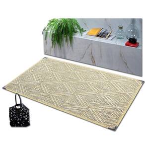 Tapete Sisal Grande Antiderrapante Sala 2,00x2,50 Modelos S-569