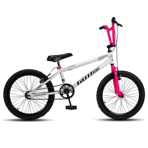 Bicicleta Infantil Aro 20 Bmx Freio V-brake Branco E Rosa Gottbike