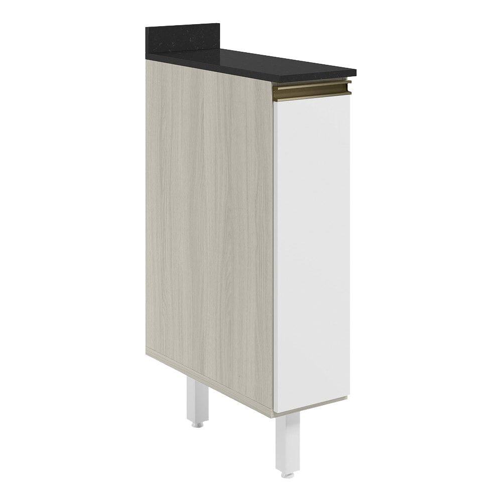 Balcao com Tampo 1 Porta 20cm MDF 16796 Bianco Toq Branco Uv Nicioli