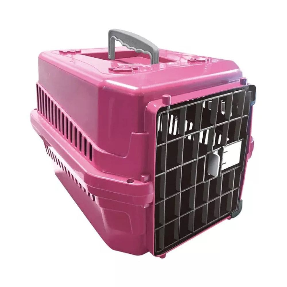 Caixa de Transporte P/ Animais Cachorros e Gatos N1 Rosa